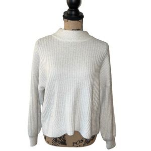 PHILOSOPHY Mock Turtleneck Ribbed Sweater